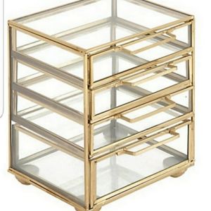 Cosmopolitan CosmoLiving by Cosmopolitan Gold Glass Drawer Storage